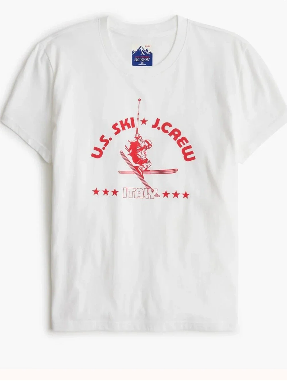 J Crew U.S. Ski & Snowboard by J.Crew classic-fit graphic T-shirt in vintage Tee